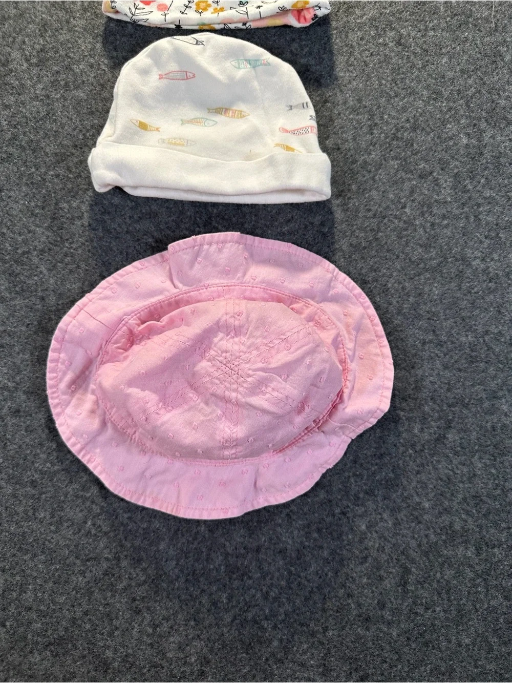 Gymboree, Jumping Bean, Gerber, Baby Hats— Pink, White, Floral, Multi